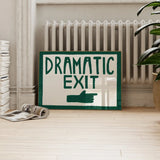 Dramatic Exit Hand Painted Print   A3 - (29.7 x 42 cm / 11.7 × 16.5 inches) in White Frame