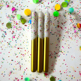 Funfetti Dip Dye Dinner Candle