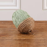 Rope and Paper Acorns Green L6cm / W6cm / H9.5cm