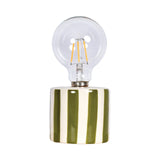 Khaki Stripe Led Decoration with Batteries D8.8 H17.5cm