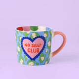 No Sleep Club Green Leopard Mug Eleanor Bowmer