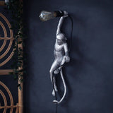 Silver Monkey Wall Lamp