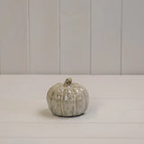 Small Beige Mottle Ceramic Pumpkin Decoration L8xD8xH7.5cm