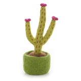 Handmade Felt Biodegradable Miniature Plant Pink tip Cactus