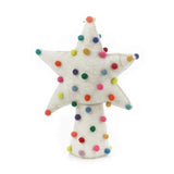 Handmade Felt Pompom Star Christmas Tree Topper Decoration