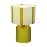 Yellow Striped Led Decoration with Batteries D13 H20cm