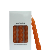 Spiral Taper Candles - Tangerine
