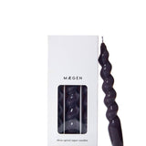 Spiral Taper Candles - 3 Pack - Dark Grey