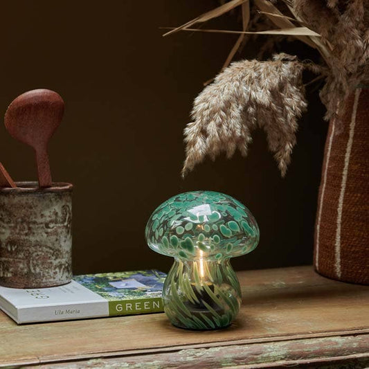 Mushroom Cordless LED Lamp - Forest Green