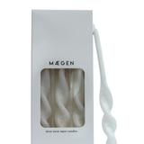 Twist Taper Candles - 3 Pack - Ice White