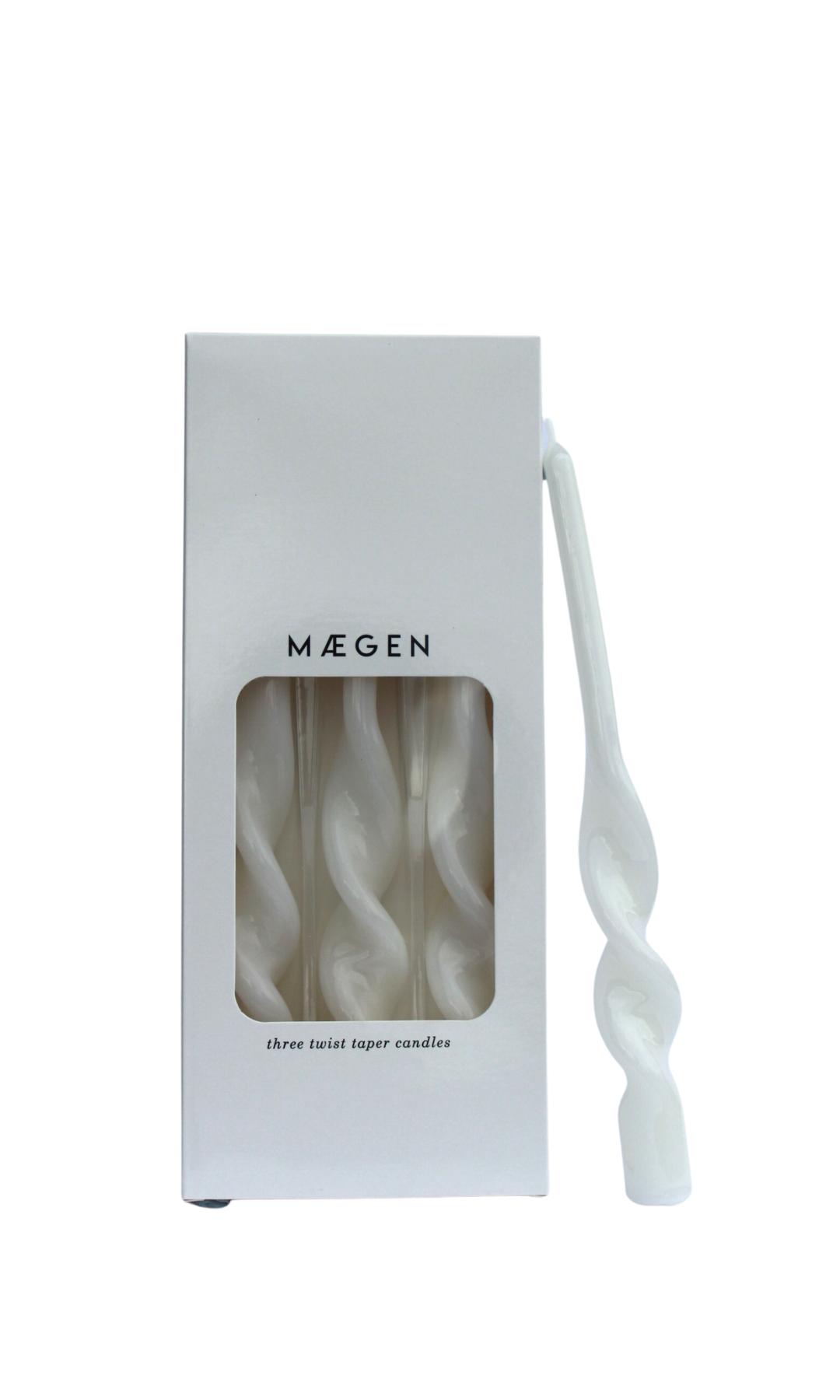 Twist Taper Candles - 3 Pack - Ice White